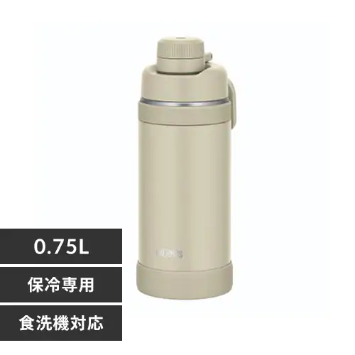 THERMOS サーモス 真空断熱スポーツボトル 750ml FJU-750 SND サンド【プラザセレクト】_0