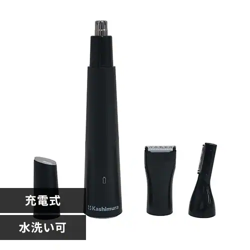 Kashimura 3in1エチケットトリマー Type-C 充電式 ブラック TD-36 【プラザセレクト】_0