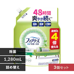 P&G �t�@�u���[�YW���� �ق̂��ȗΒ��̍���߂����p4�� 1280ml 3�Z�b�g�y�v���U�Z���N�g�z