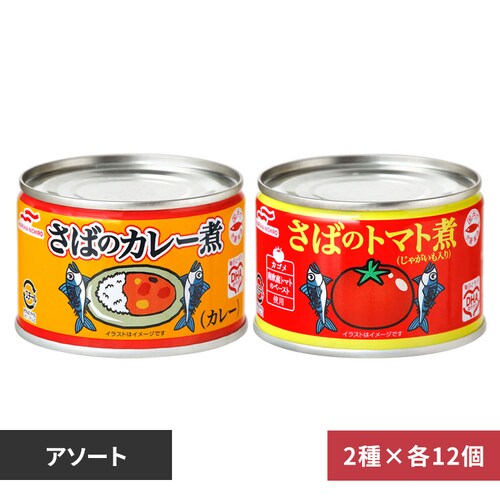 【24個】マルハニチロ さば缶 アソートセット(カレー・トマト)_0