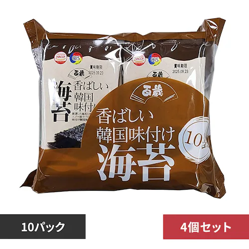 HAESONG FOODS COLTD 【4個】百歳香ばしい韓国味付け海苔 10P 【プラザセレクト】_0