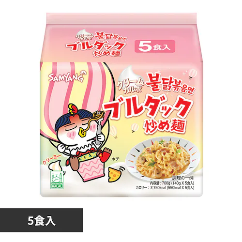 三養ジャパン ブルダック炒め麺袋(5P) クリームカルボナーラ_0