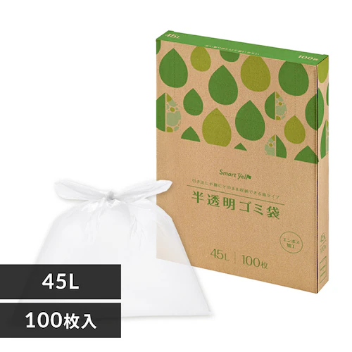 ≪9%OFF≫半透明ごみ袋45L 100枚 0.012mm 【プラザセレクト】_0