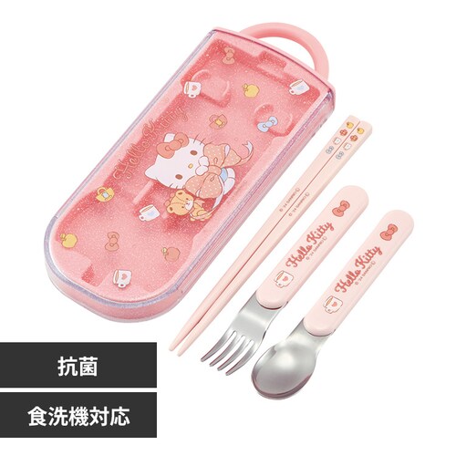 スケーター 抗菌食洗対応トリオセット TACC2AG キティビックリボン【代引き不可】_0