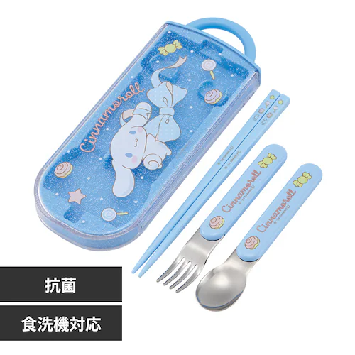 スケーター 抗菌食洗対応トリオセット TACC2AG シナモロールビックリボン【プラザセレクト】【代引き不可】_0