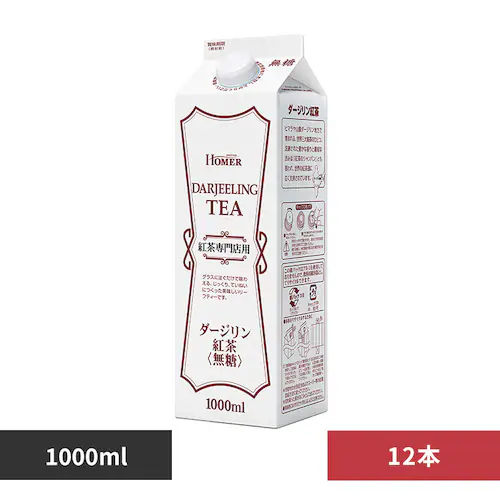 【12本】UCC HOMER 紅茶ダージリン無糖 1000ml_0