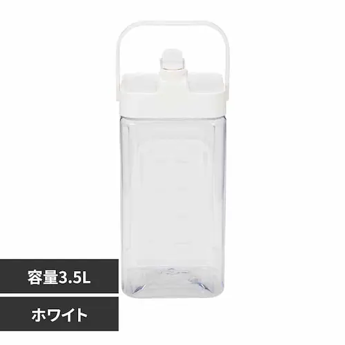 シービージャパン 冷蔵庫に入れたまま注げるジャグ MEGA TANK 3.5L ホワイト【プラザセレクト】_0