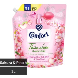 EXPORTERS VIETNAM Comfort Mild Nature SakuraFresh Peach Fragrance Fabric Conditioner 3L SakuraFreshPeachyvUZNgz