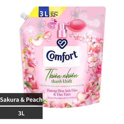 コンフォートマイルドネイチャー サクラ&フレッシュピーチの香り ファブリックコンディショナー 3L サクラ&フレッシュピーチ【プラザセレクト】_0