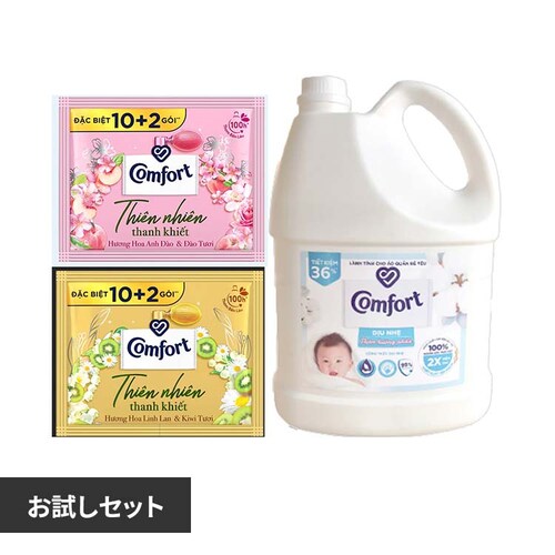 EXPORTERS VIETNAM �y�������Z�b�g�zComfortGentle3.6L�{MildNatureLily��FreshKiwiFragrance18ml�~2�{MildNatureSakura��FreshPeachFragrance18ml�~2 �y�v���U�Z���N�g�z_0