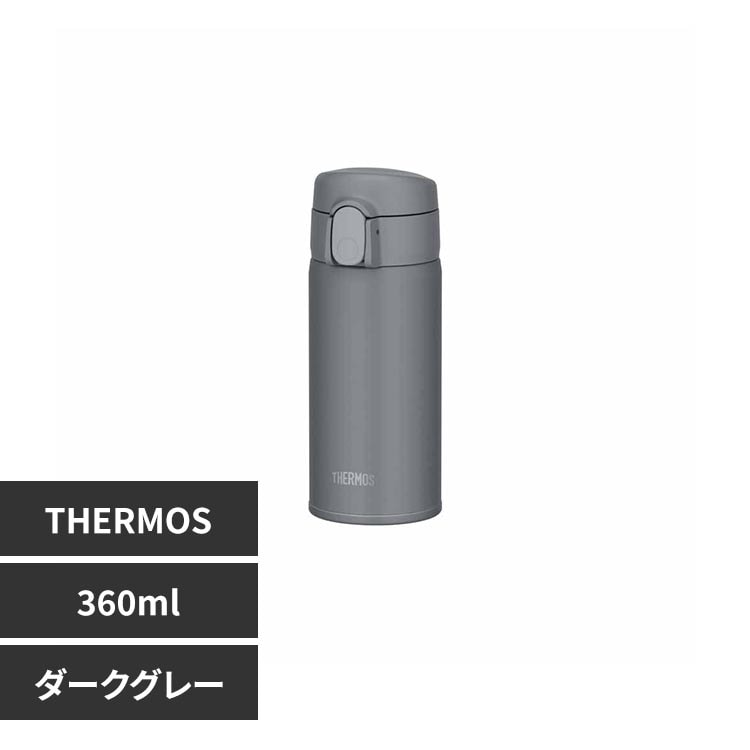 サーモス 真空断熱ストローボトル 0.36L FKA-350 DGY ダークグレー【プラザセレクト】
