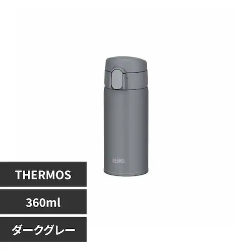 サーモス 真空断熱ストローボトル 0.36L FKA-350 DGY ダークグレー【プラザセレクト】_0