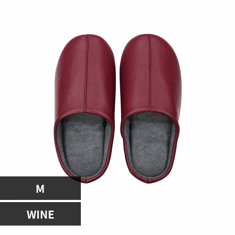 朝倉商会 レザー調 チャールススリッパ NWT-00700 WINE 7280421