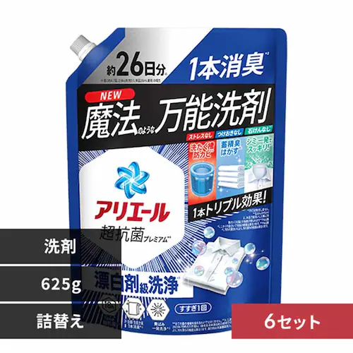 アリエール 【6個セット】アリエールジェル つめかえ超特大サイズ _0