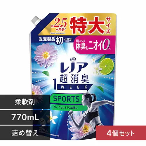 レノア 【4個セット】レノア超消臭1week つめかえ用特大サイズ_0