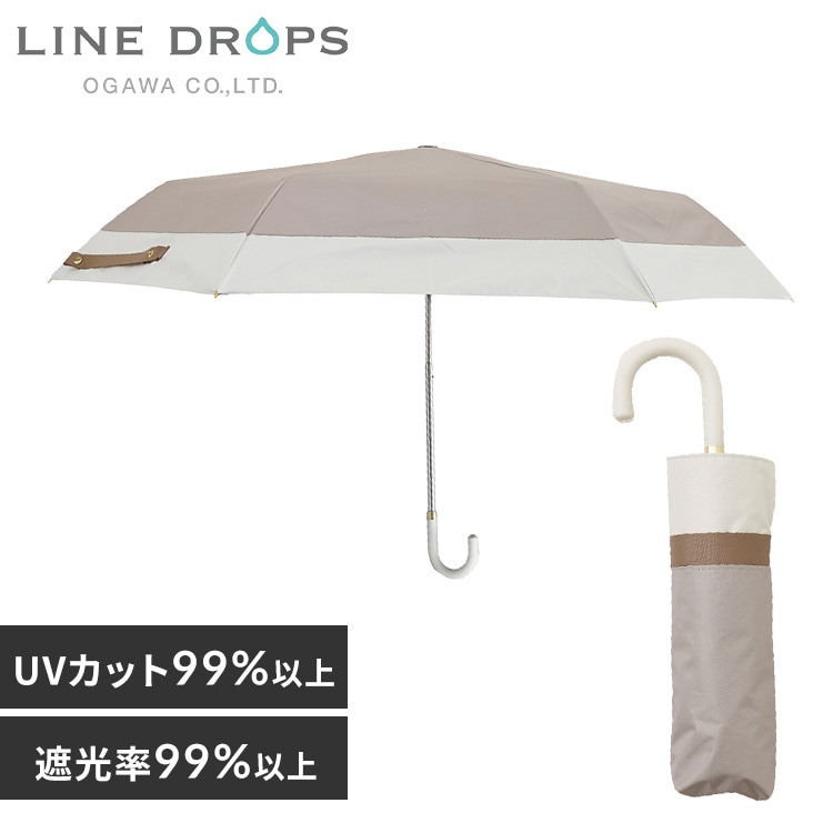 折りたたみ傘 傘 日傘 晴雨兼用 バイカラー ミニ50 小川 57408
