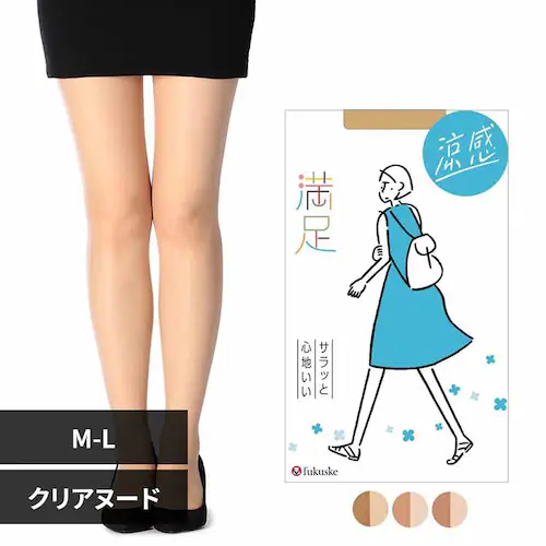 サラッと心地いい涼感 無地 パンティストッキング コンジュゲートゾッキ(140-3111) 140-3111 M-L_クリアヌード_0