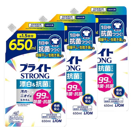 ライオン 【3個セット】ブライトSTRONG 漂白&抗菌ジェル つめかえ用 3個セット【プラザセレクト】_0