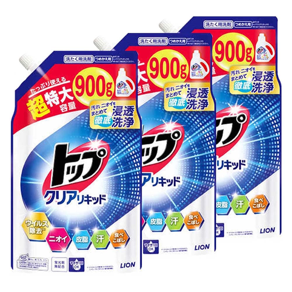 ≪19％OFF≫ライオン 【3個セット】トップ クリアリキッド つめかえ用
