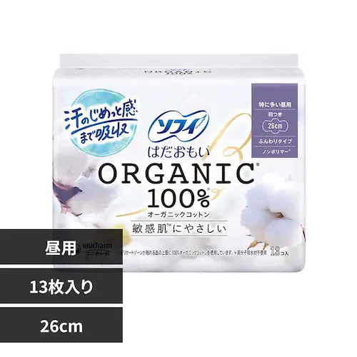 ユニ・チャーム ソフィ はだおもい オーガニックコットン 260/羽つき13枚_0