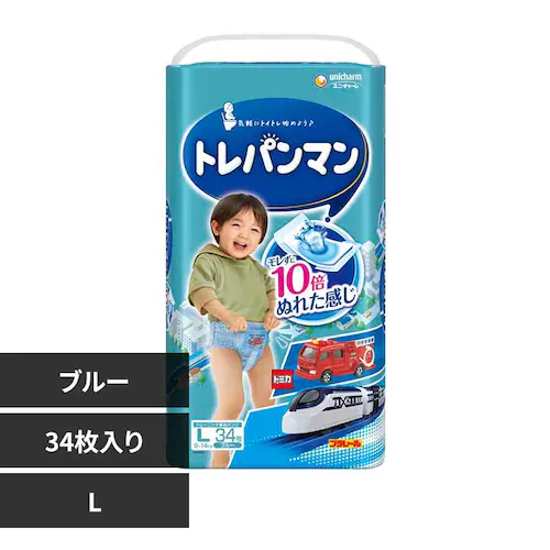 ユニ・チャーム トレパンマンブルーL34枚 【プラザセレクト】_0