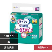 ユニ・チャーム 【3個セット】ライフリｰうす型軽快パンツ3L13枚 