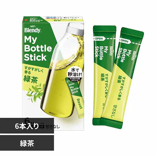 AGF 「ブレンディ」 マイボトルスティック すがすがしく香る  グリーンティー 6本_0