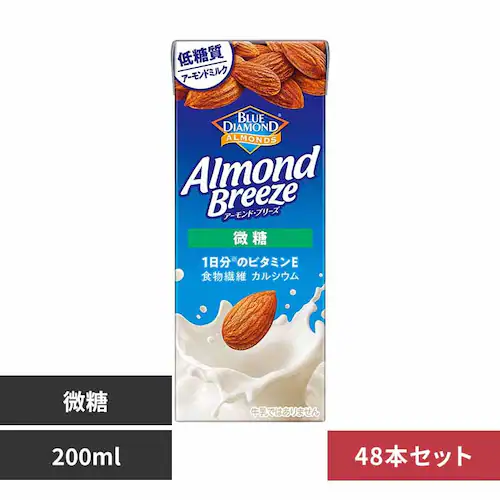 【48本】KAGOME アーモンド・ブリーズ 微糖 200ml 【代引き不可】_0