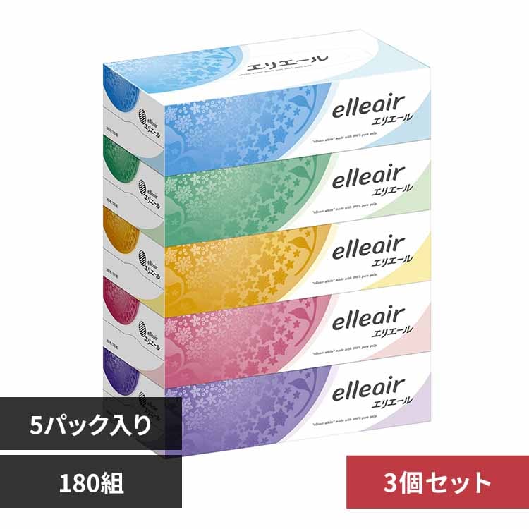 大王製紙 【3個セット】大王製紙 エリエールティッシュ180W 5P 【プラザセレクト】