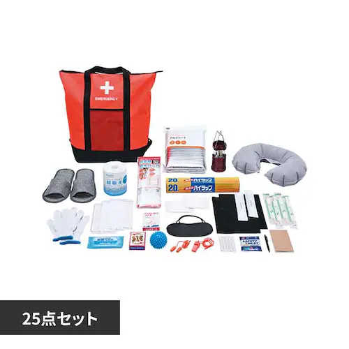 株式会社アクティー 非常用防災リュック&トートバッグ25点セット オレンジ 5200 【プラザセレクト】_0
