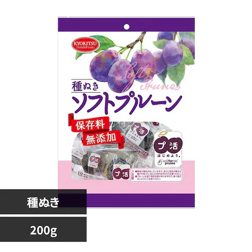 共立食品 ソフト種ぬきプルーンピロ 徳用 200g プルーン ドライフルーツ 個包装 ソフトタイプ 種ぬき 保存料無添加 プ活 アメリカ産 腸活 砂糖不使用 共立食品_0