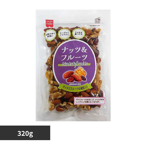 共立食品 ナッツ&フルーツ 320g ナッツ ドライフルーツ お菓子作り おつまみ レーズン アーモンド くるみ クランベリー パン そのまま 共立食品_0