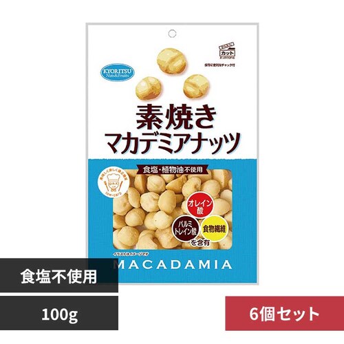 【6個】共立食品 素焼きマカデミアナッツ徳用 100g_0