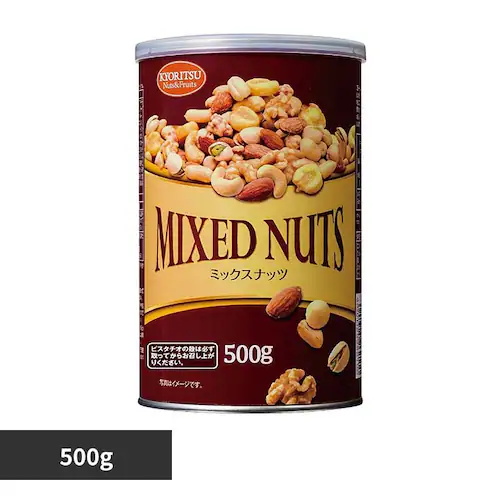 共立食品 ミックスナッツ缶オリジナル 500g ミックスナッツ ナッツ おつまみ おやつ 缶 アーモンド カシューナッツ くるみ ピスタチオ ジャイアントコーン 共立食品_0
