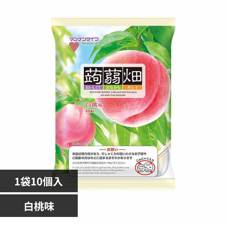 マンナンライフ 蒟蒻畑 25g×10個入 白桃味 7288821 │アイリスオーヤマ