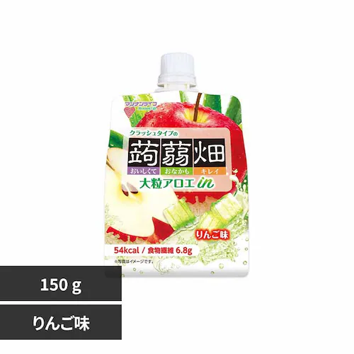 マンナンライフ クラッシュタイプの蒟蒻畑 150g 大粒アロエinりんご味【プラザセレクト】_0