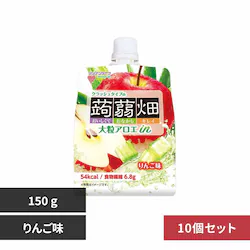 【10個】マンナンライフ クラッシュタイプの蒟蒻畑 150g 大粒アロエinりんご味