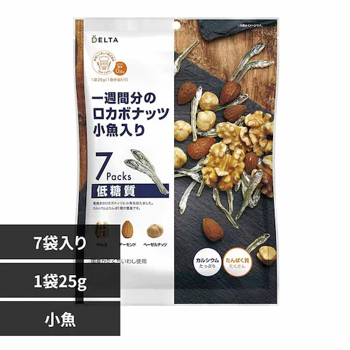 デルタインターナショナル 一週間分のロカボナッツ 小魚入り【プラザセレクト】_0