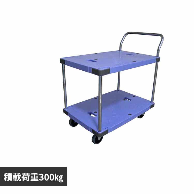 株式会社ナンシン サイレントマスター 2段 台車 ブルー DSK-304 【プラザセレクト】