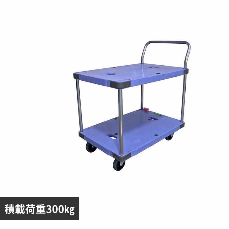 株式会社ナンシン サイレントマスター 2段 台車 ブルー DSK-304B2 【プラザセレクト】