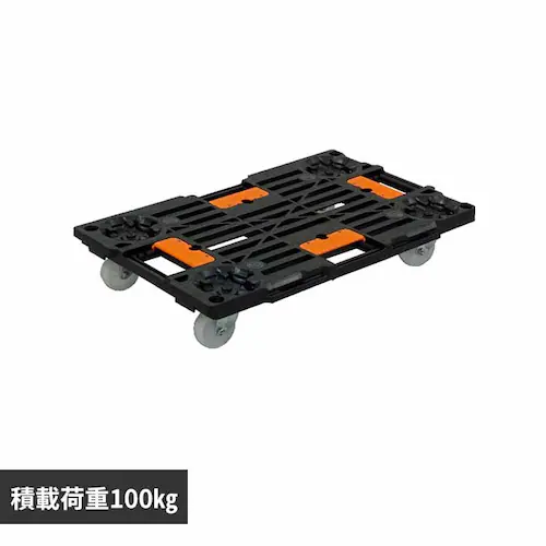 株式会社ナンシン 樹脂連結平台車 ブラック PD-427-3SN 【プラザセレクト】_0