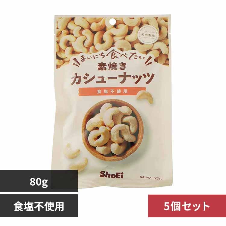 【5個】まいにち食べたい素焼き カシューナッツ 【プラザセレクト】