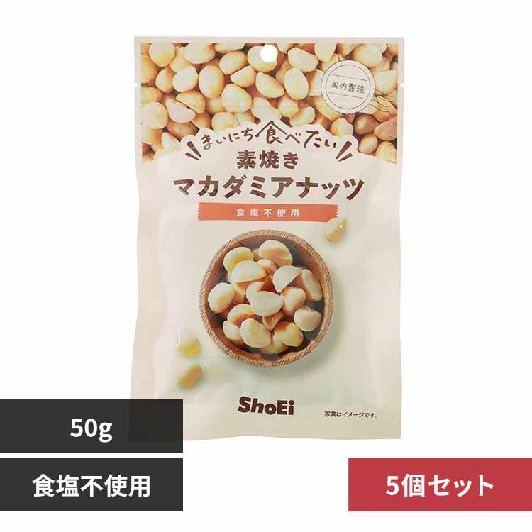 【5個】まいにち食べたい素焼き マカダミアナッツ 【プラザセレクト】