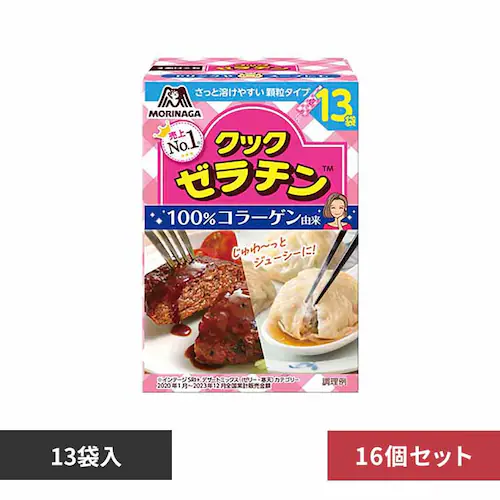 【16個】森永製菓 クックゼラチン 13袋入 【プラザセレクト】_0