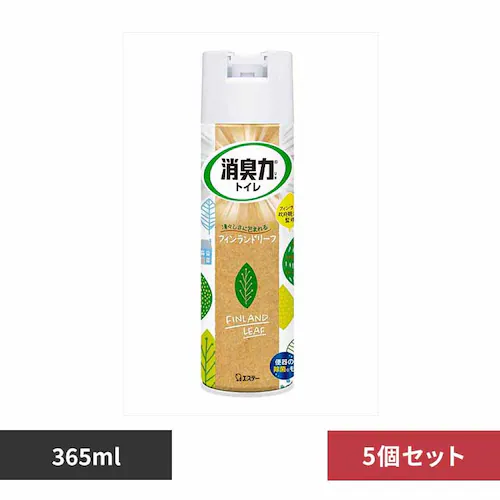 【5個セット】トイレの消臭力 スプレー フィンランドリーフ 365ML 51909 【プラザセレクト】_0