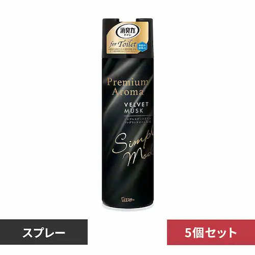 【5個セット】トイレの消臭力 Premium Aroma スプレー ベルベットムスク 52061 【プラザセレクト】_0