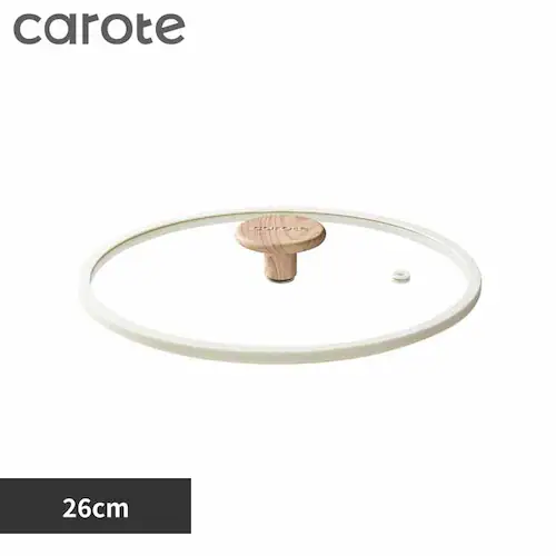 カローテ ガラス蓋 26cm アイボリー NM-5019 COSY-ICE ベストコ NM-5019 26cm【プラザセレクト】_0