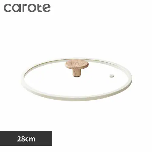 LIV PLUS CAROTE(カローテ) ガラス蓋 28cm アイボリー NM-5020 COSY-ICE ベストコ NM-5020 28cm【プラザセレクト】_0