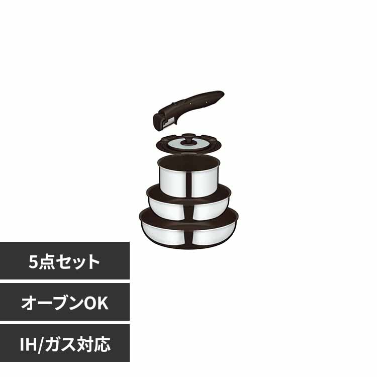 サーモス株式会社 取っ手のとれるフライパン5点セット FAステンレス ステンレス KSF-5A S 【プラザセレクト】
