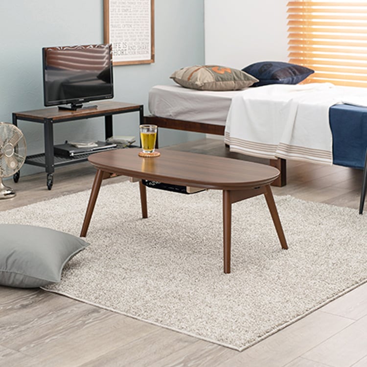 カジュアルコタツ(折脚) カルミナ950WN ブラウン【時間指定不可】【代引不可】【同梱不可】【プラザセレクト】